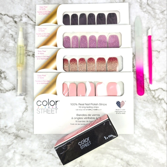 Color Street Other - 💅 Color Street 👚 Pink Purple October Combo